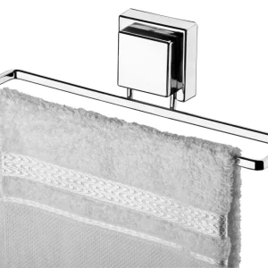 TOALLERO CON VENTOSA - CROMO Plateado Classic Home