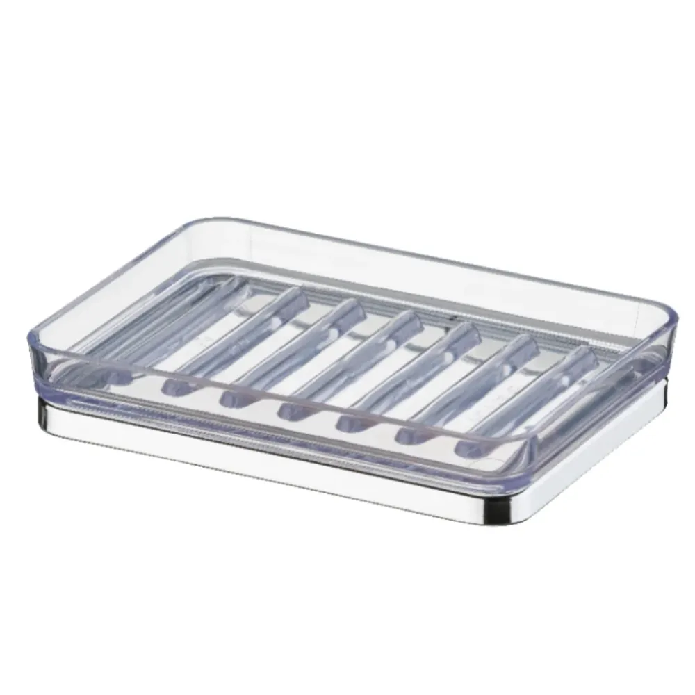 Jabonera de acrilico con metal - 11x8x2 cm classichomepy-shop