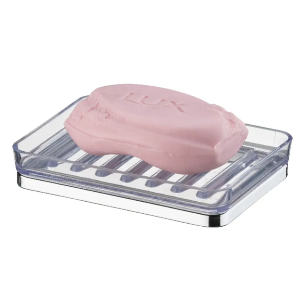 Jabonera de acrilico con metal - 11x8x2 cm classichomepy-shop