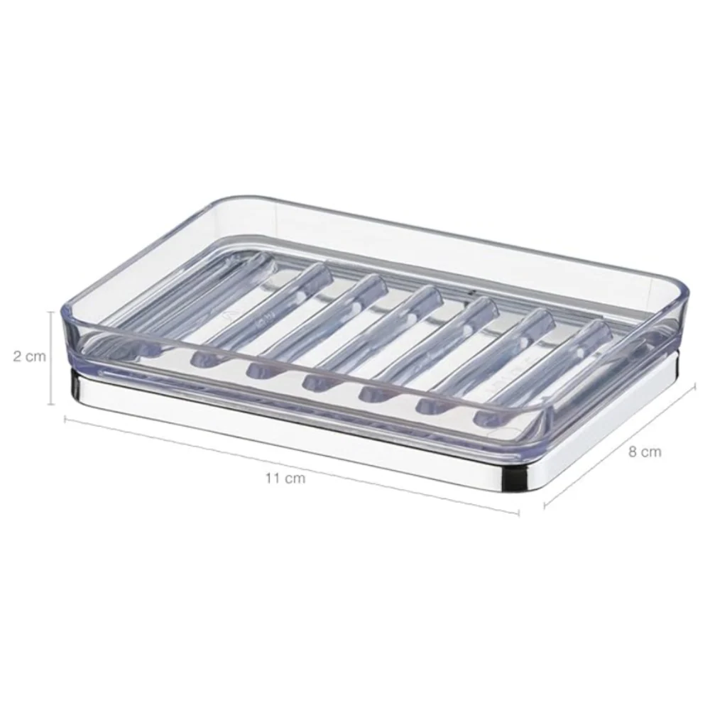 Jabonera de acrilico con metal - 11x8x2 cm classichomepy-shop