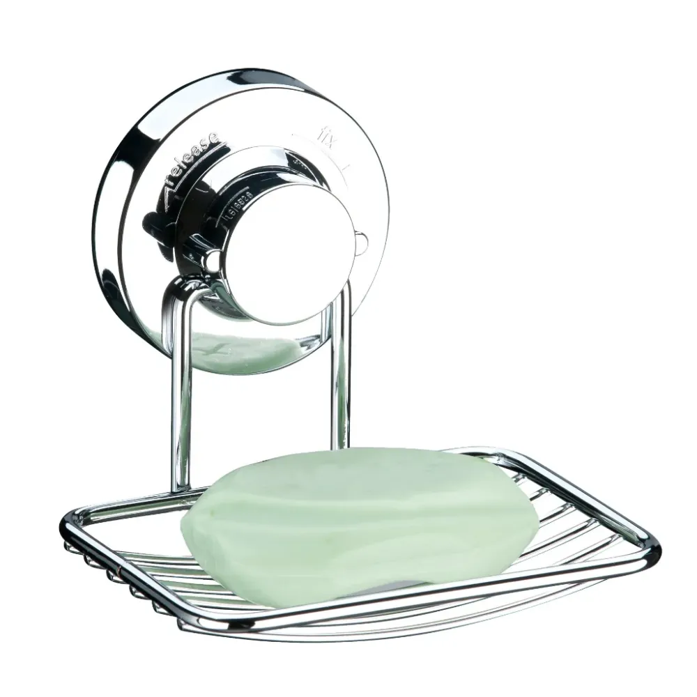 Jabonera cromada c/ ventosa - 12x11x10 cm classichomepy-shop