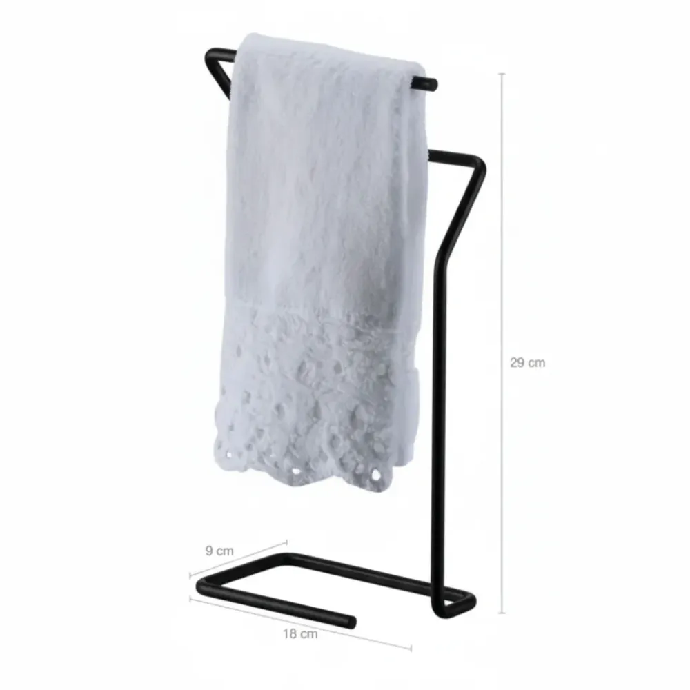 Toallero de mesa - 18x9x29 cm Negro classichomepy-shop