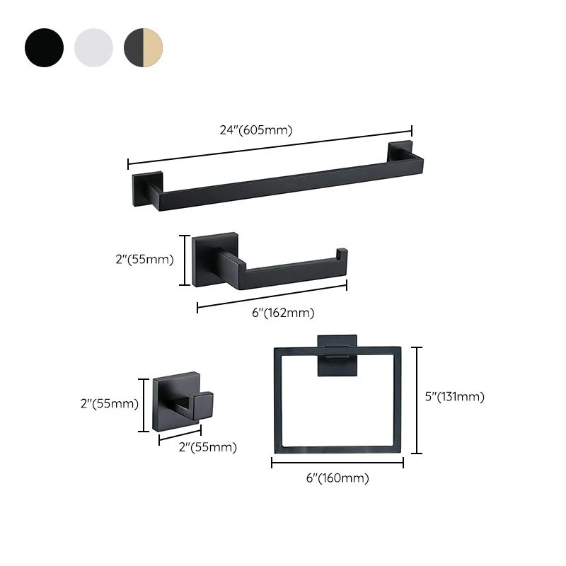 Accesorio de baño de acero inoxidable, individual o en conjunto. Hardware de baño moderno. Clearhalo