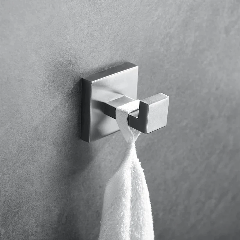 Accesorio de baño de acero inoxidable, individual o en conjunto. Hardware de baño moderno. Clearhalo