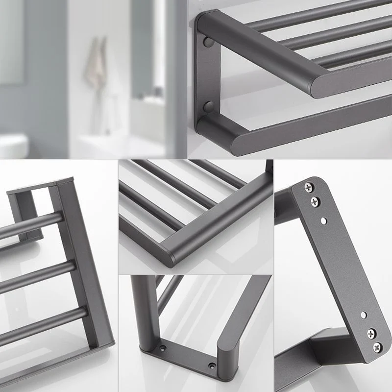 Accesorio de baño gris contemporáneo, individual o en conjunto Clearhalo