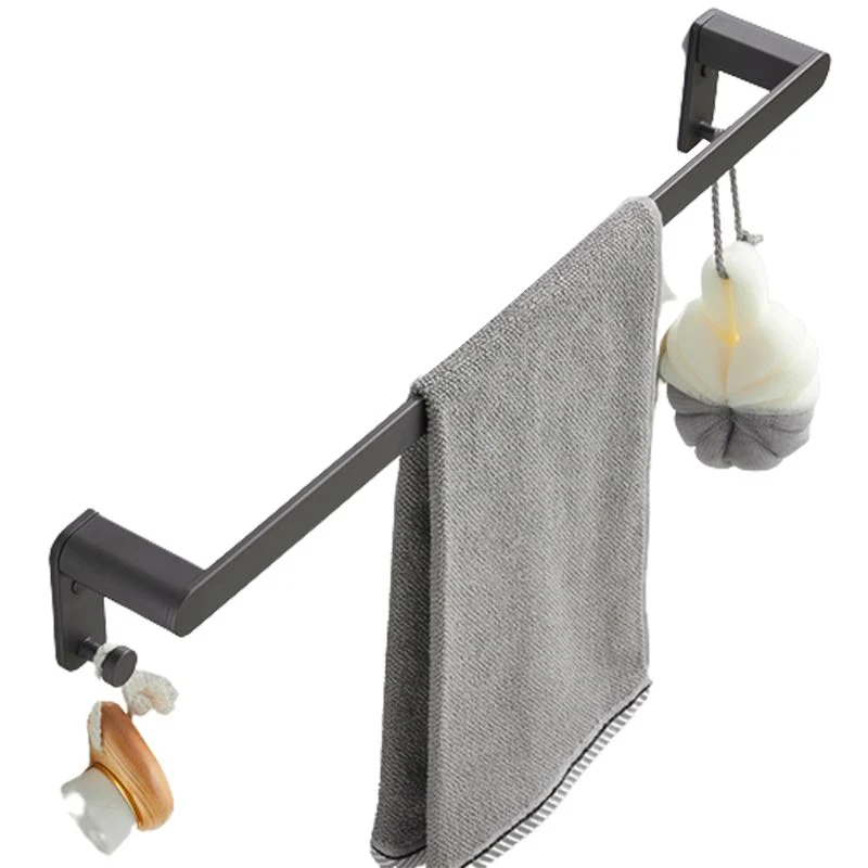 Accesorio de baño gris moderno, individual o en conjunto, de metal Clearhalo