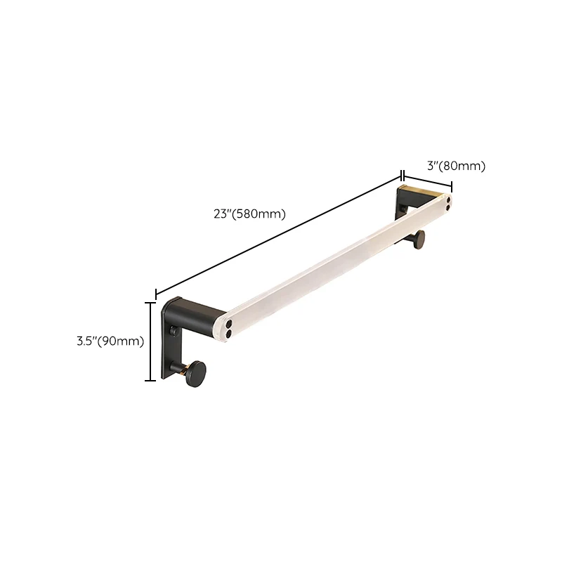 Accesorio de baño de metal y acrílico individual o en conjunto en negro Clearhalo