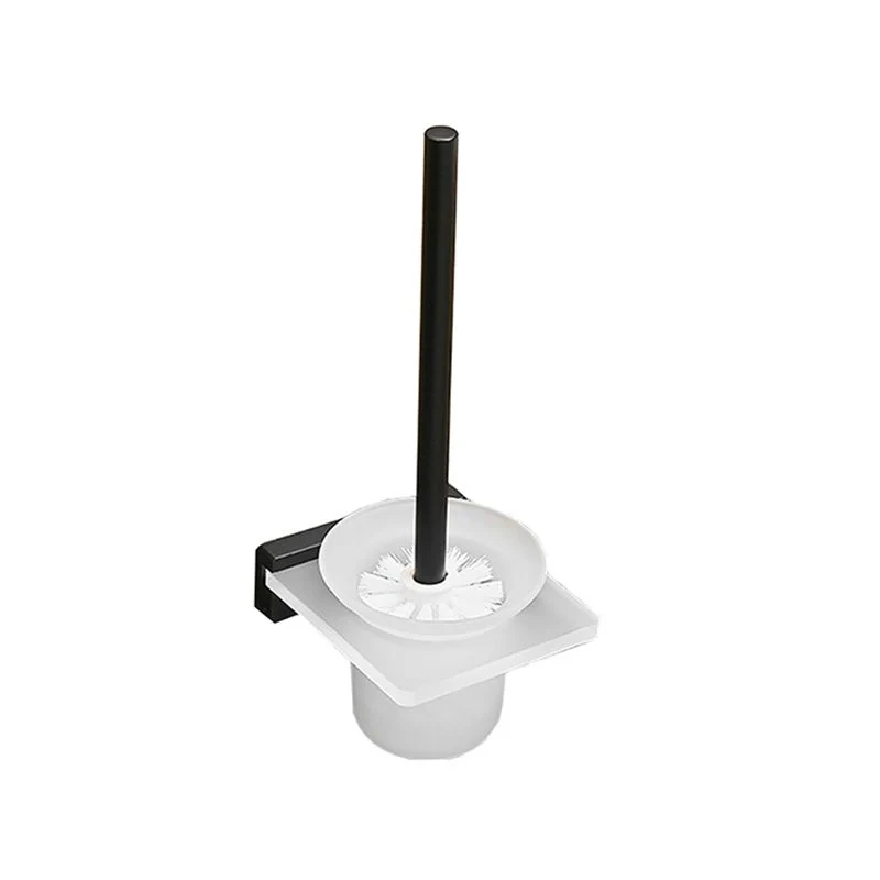 Accesorio de baño de metal y acrílico individual o en conjunto en negro Clearhalo