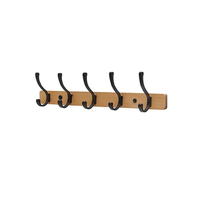Accesorio de baño de metal y madera, individual o en conjunto, en negro Clearhalo