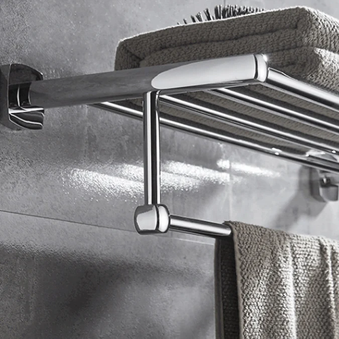 Accesorio de baño modernista de latón cromado individual o en conjunto Clearhalo