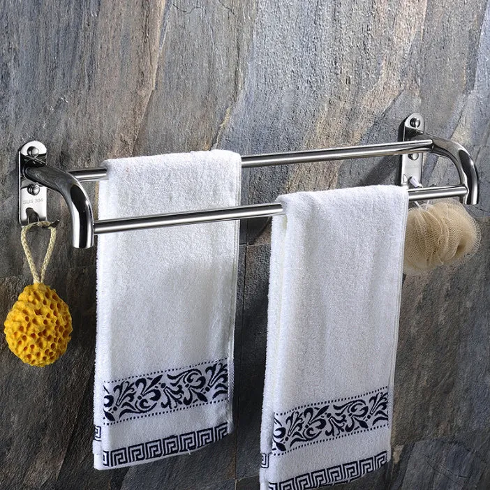Accesorio de baño moderno de acero inoxidable de 6 piezas, individual o en conjunto Clearhalo