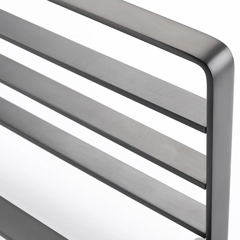 Accesorio de baño moderno de metal gris, individual o en conjunto Clearhalo