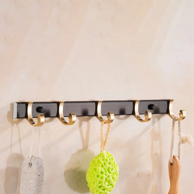 Accesorio de baño negro contemporáneo, individual o en conjunto. Clearhalo