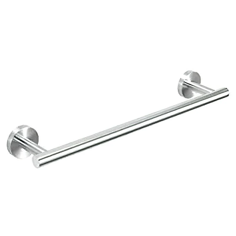 Accesorio de baño sencillo de metal, individual o en conjunto, en color plateado Clearhalo