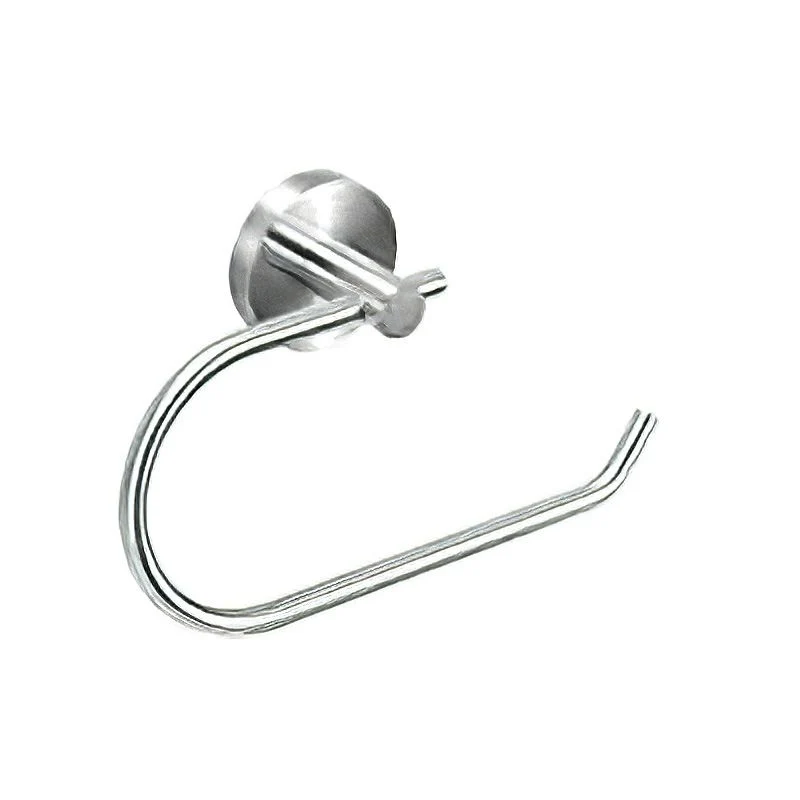 Accesorio de baño sencillo de metal, individual o en conjunto, en color plateado Clearhalo