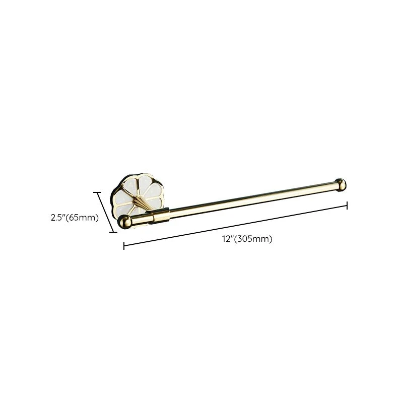 Accesorio de baño sencillo de metal, individual o en conjunto, en color dorado Clearhalo
