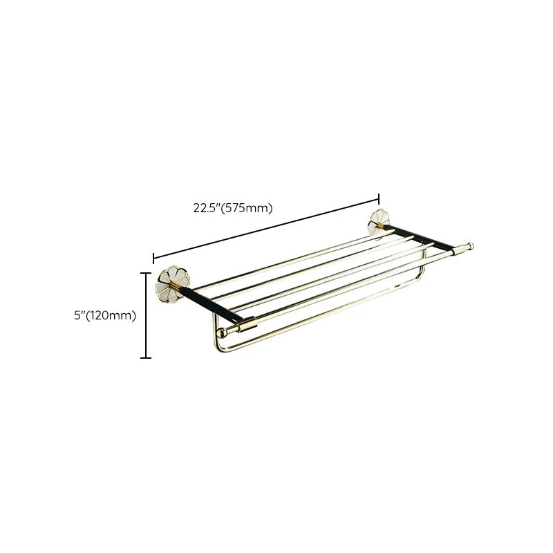 Accesorio de baño sencillo de metal, individual o en conjunto, en color dorado Clearhalo