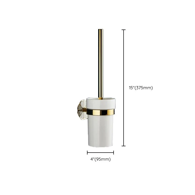 Accesorio de baño sencillo de metal, individual o en conjunto, en color dorado Clearhalo