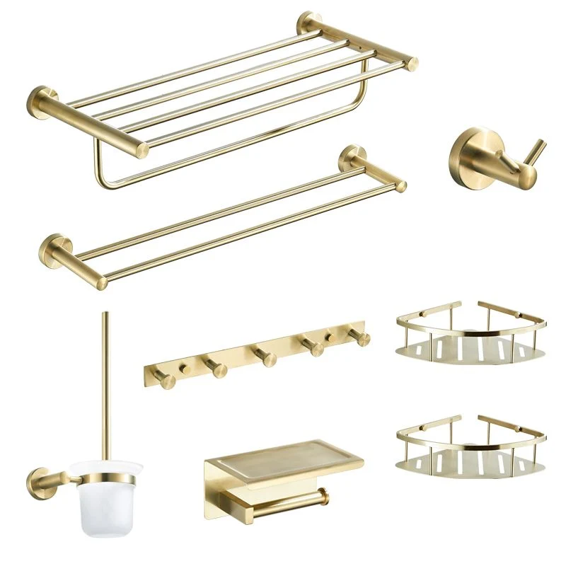 Accesorio de baño tradicional de latón cepillado, individual o en conjunto, de metal Clearhalo