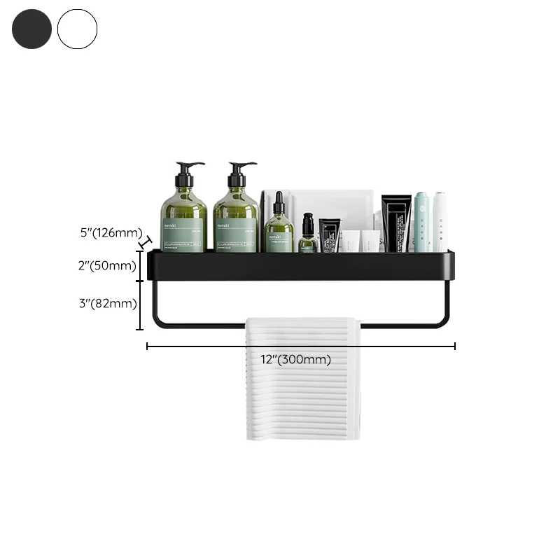 Accesorios de baño contemporáneos Juego de herrajes Estante de baño de aluminio Clearhalo