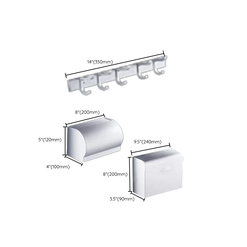 Accesorios de baño contemporáneos Juego de herrajes en metal con jabonera Clearhalo