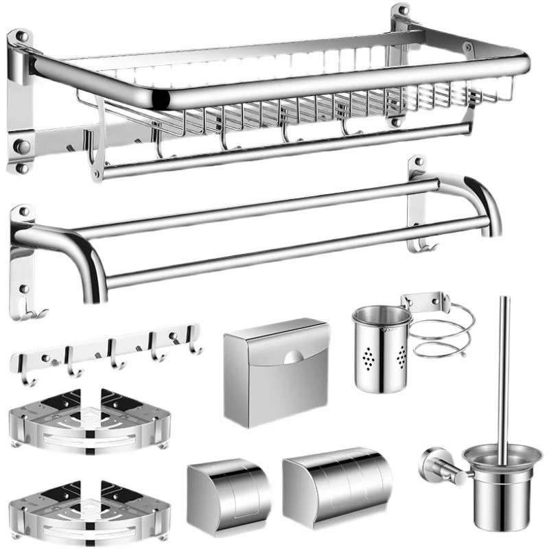Accesorios de baño modernos Juego de herrajes Herrajes para baño plateados Clearhalo