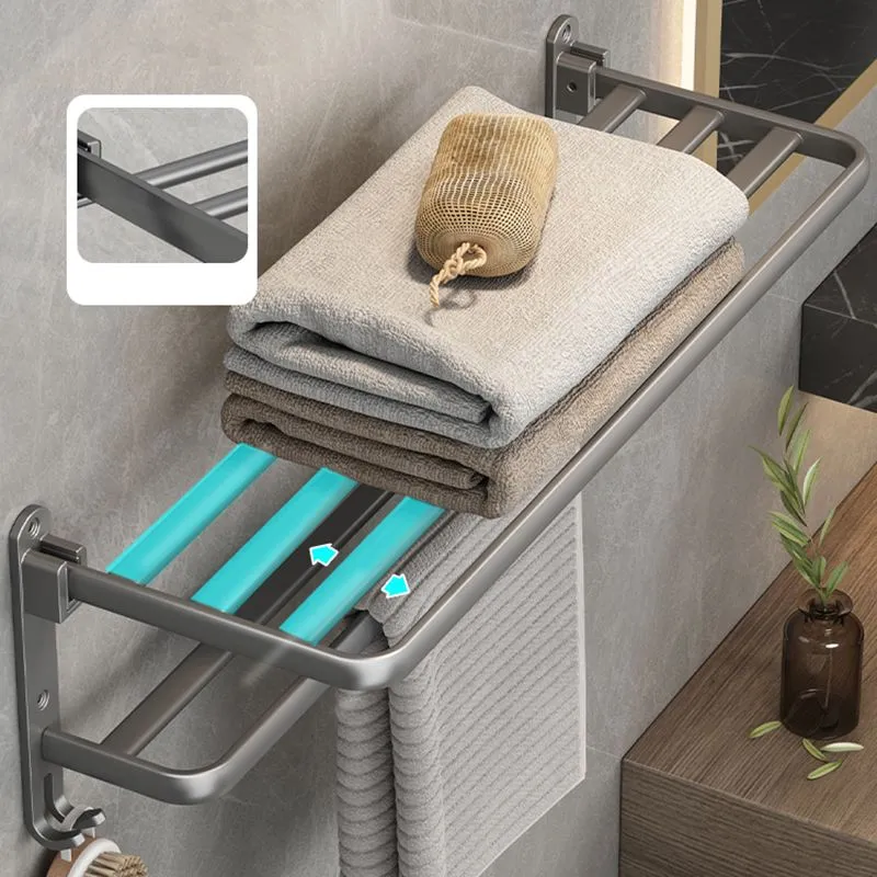 Accesorios de baño modernos Juego de herrajes Herrajes para baño grises Clearhalo