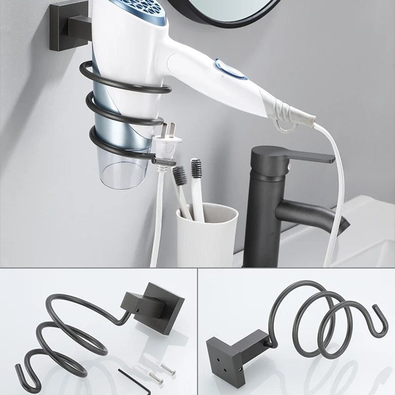 Accesorios de baño modernos Juego de herrajes Juego de herrajes para baño gris Clearhalo