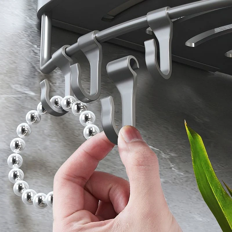 Accesorios de baño modernos Juego de herrajes Kit de accesorios de baño de metal gris Antióxido Clearhalo