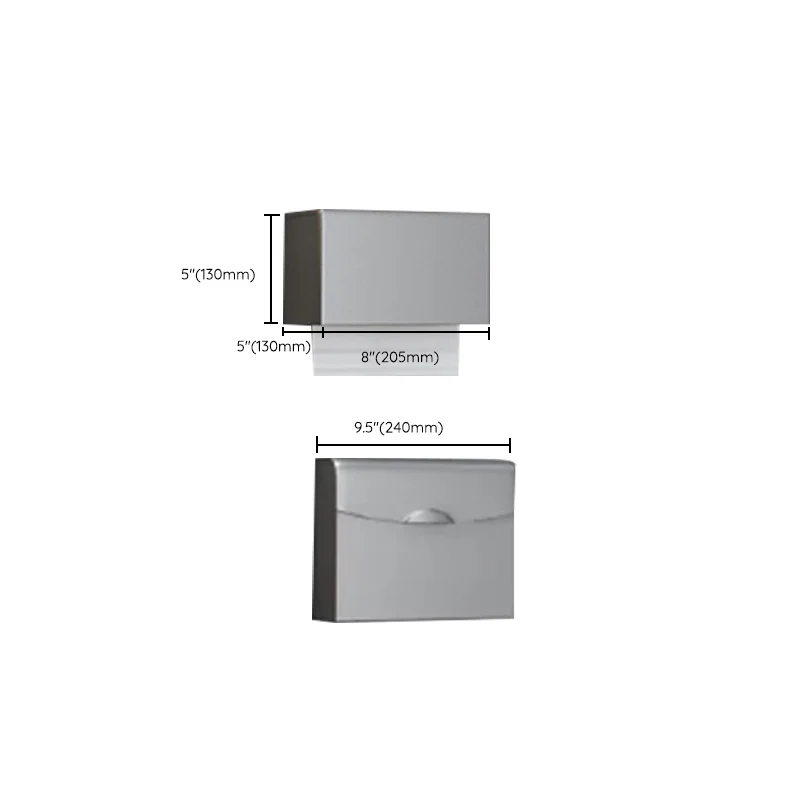 Accesorios de baño modernos Juego de herrajes Kit de accesorios de baño de metal gris Antióxido Clearhalo