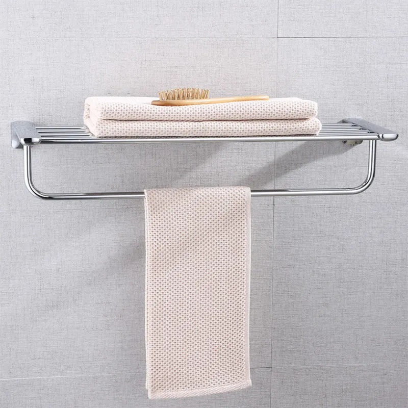 Accesorios de baño modernos, soporte de papel, estante de baño, Kit de accesorios de baño plateados Clearhalo