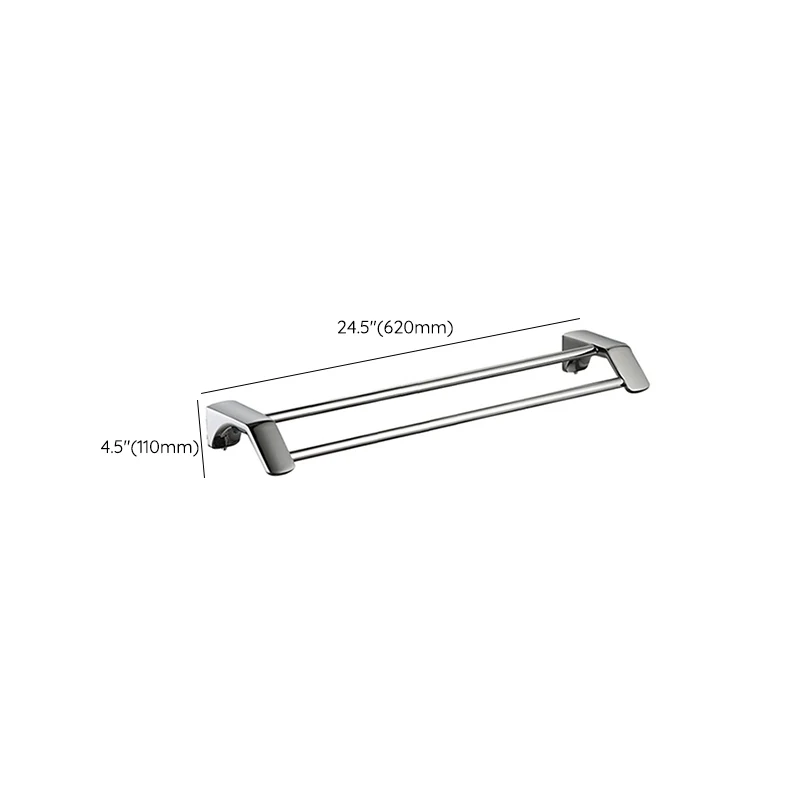Accesorios de baño modernos, soporte de papel, estante de baño, Kit de accesorios de baño plateados Clearhalo