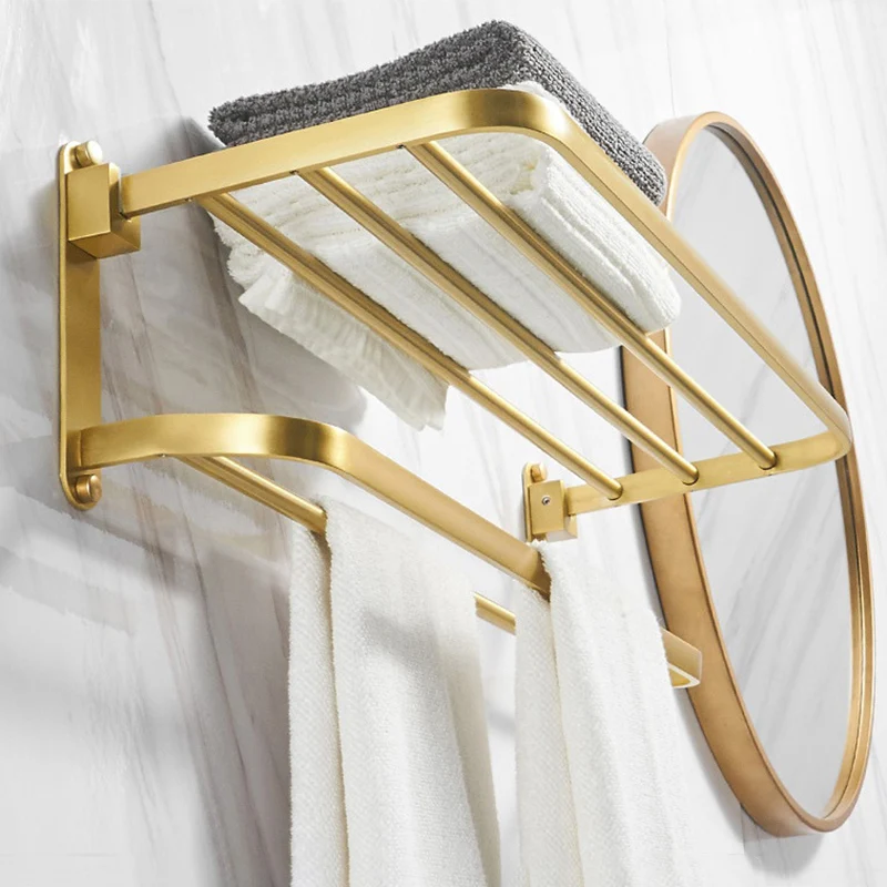 Accesorios de baño modernos, soporte de papel, estante de baño, Kit de accesorios de baño dorados Clearhalo