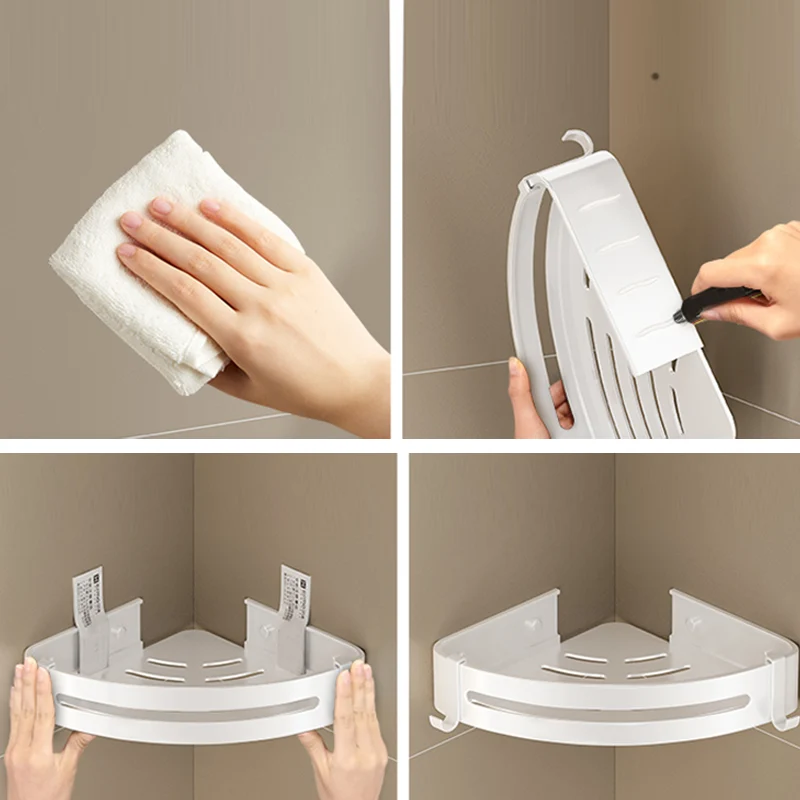 Accesorios de baño simplistas Juego de herrajes Estante de baño Kit de accesorios de baño Clearhalo