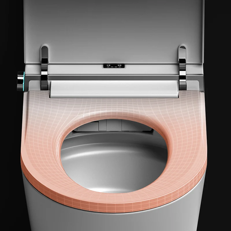 Asiento calefactable de cerámica con sensor de pie alargado para bidé montado en la pared Simplicity Clearhalo