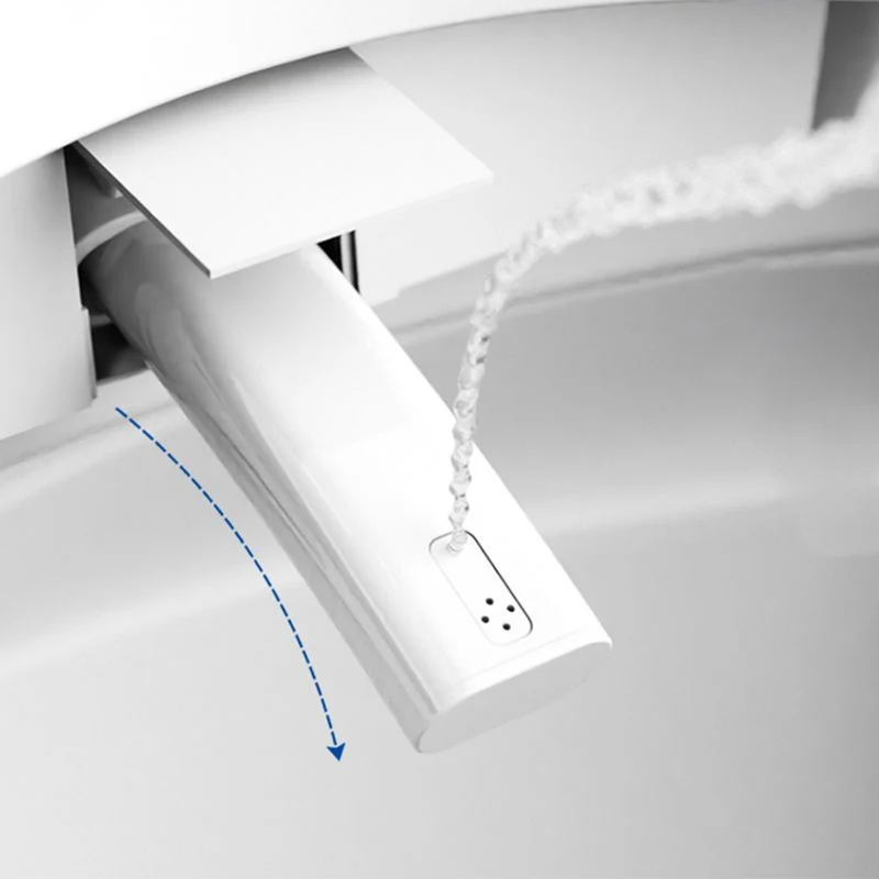 Bidé alargado con asiento calefactable y sensor de pie, color blanco contemporáneo Clearhalo