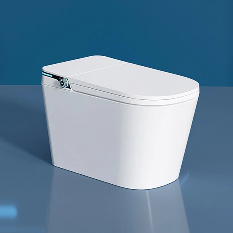 Bidé derecho del piso alargado del control de temperatura del sensor contemporáneo de cerámica del pie Clearhalo