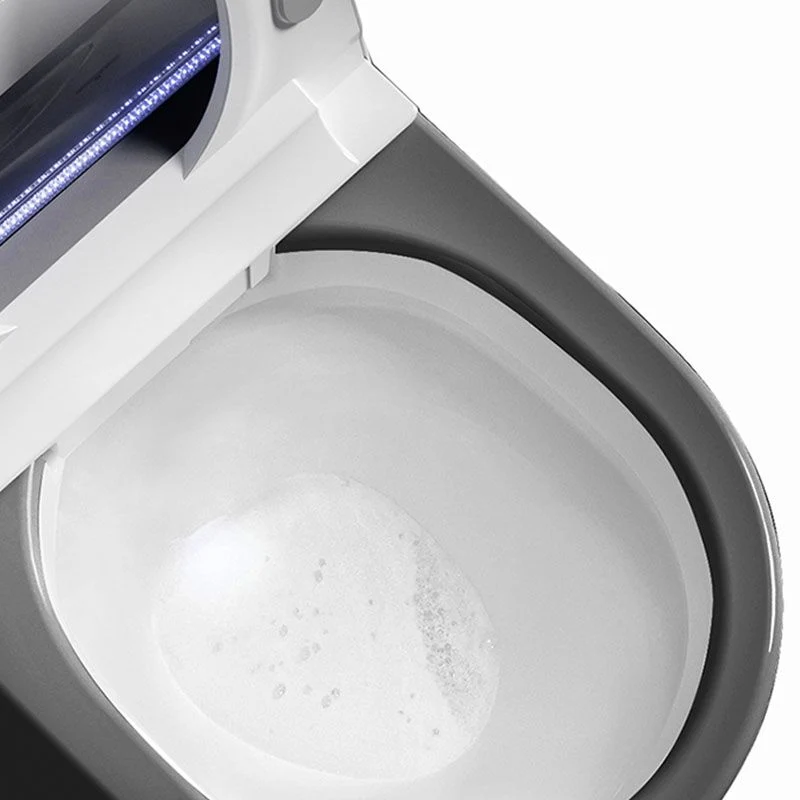 Bidé montado en la pared con sensor de pie de cerámica desodorante alargado contemporáneo Clearhalo