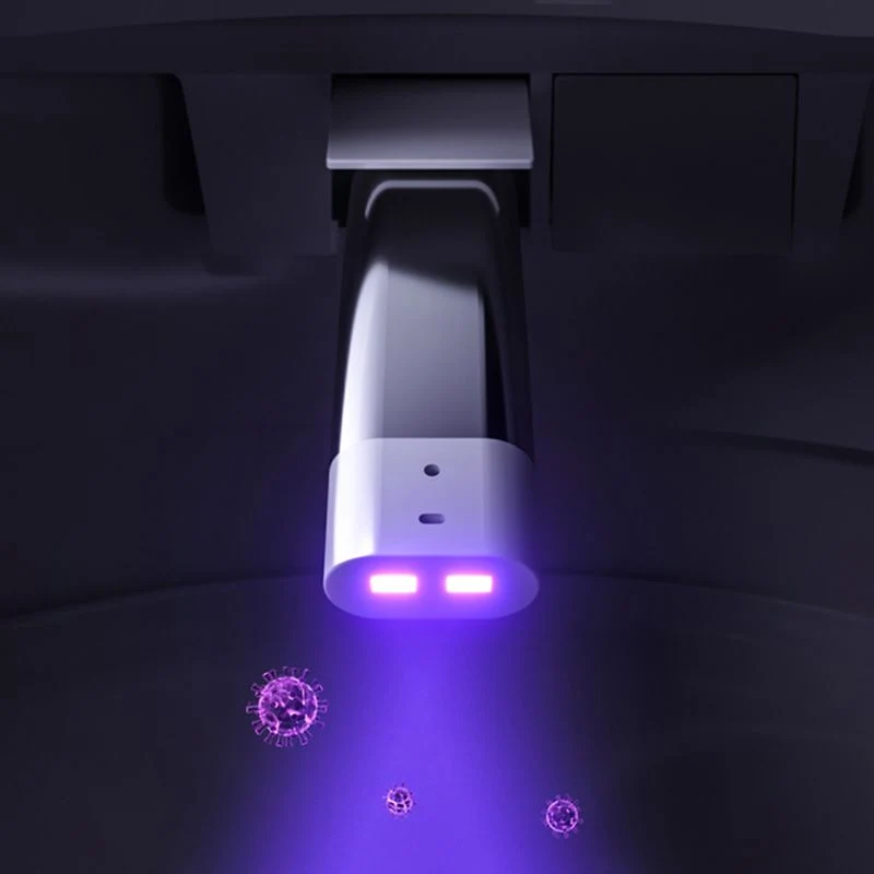 Bidé de montaje en suelo con sensor de pie y asiento calefactado contemporáneo de cerámica Clearhalo