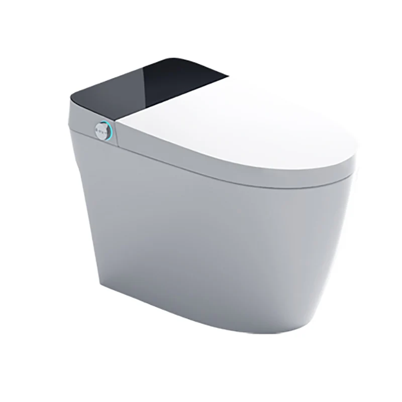 Bidé de pie en acabado blanco con asiento calefactable y sensor de pie Clearhalo