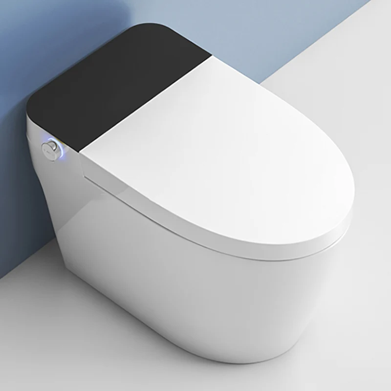 Bidé de pie en acabado blanco con asiento calefactable y sensor de pie Clearhalo