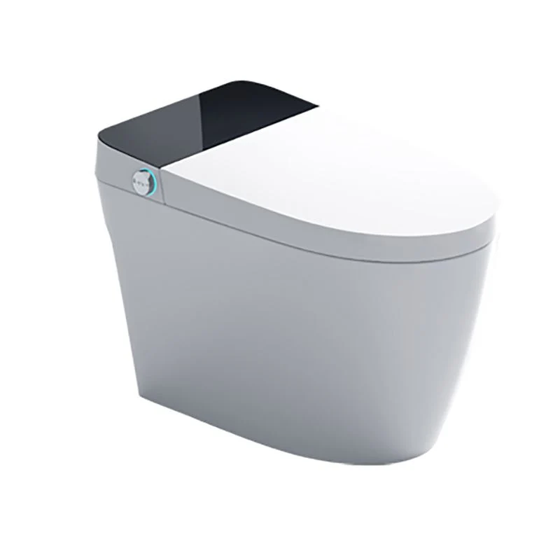 Bidé de pie en acabado blanco con asiento calefactable y sensor de pie Clearhalo