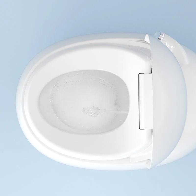 Bidé redondo del soporte del piso del sensor antimicrobiano del pie del inodoro elegante del asiento calentado Clearhalo
