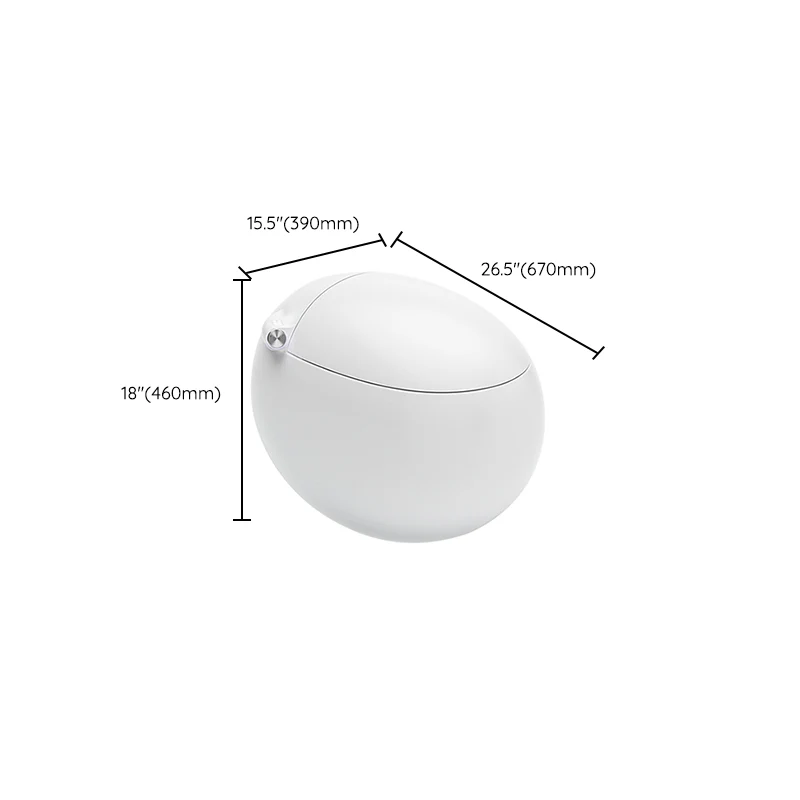 Bidé redondo del soporte del piso del sensor antimicrobiano del pie del inodoro elegante del asiento calentado Clearhalo
