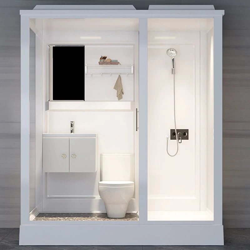 Cabina de ducha con marco moderno Cabina de ducha templada transparente para baño Clearhalo