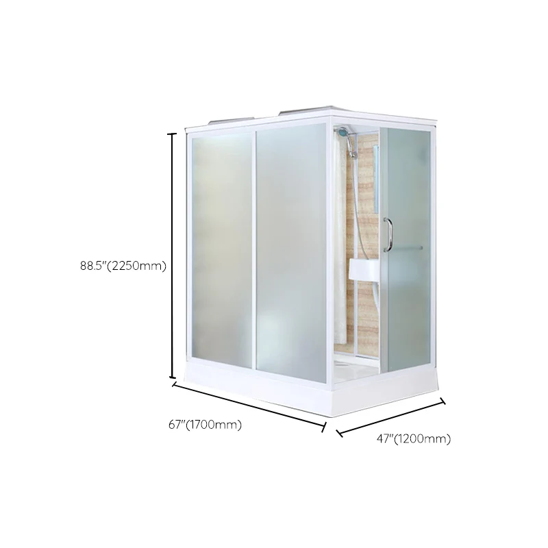 Cabina de ducha con marco moderno Cabina de ducha templada transparente para baño Clearhalo