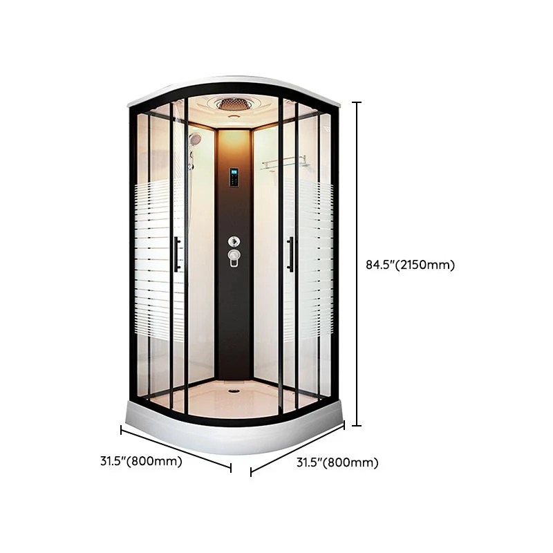 Cabina de ducha deslizante doble enmarcada Cabina de ducha con ducha de vapor Clearhalo