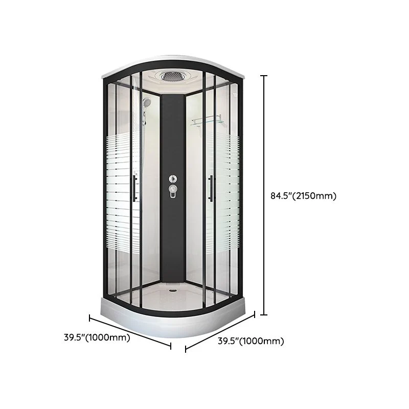 Cabina de ducha deslizante doble enmarcada Cabina de ducha con ducha de vapor Clearhalo