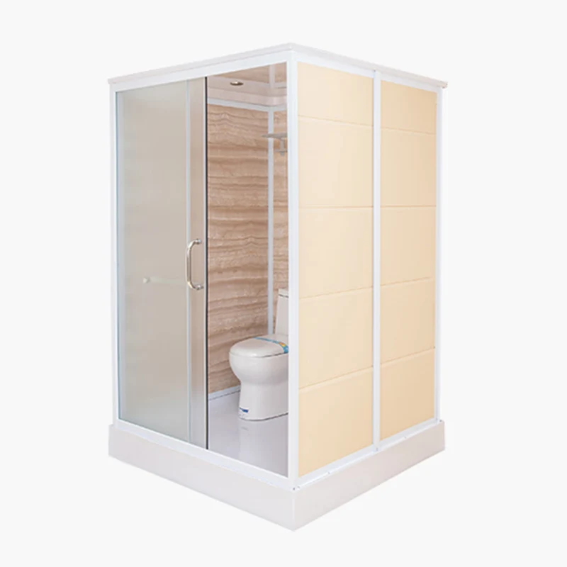 Cabina de ducha deslizante individual Cabina de ducha rectangular con barra para toallas Clearhalo