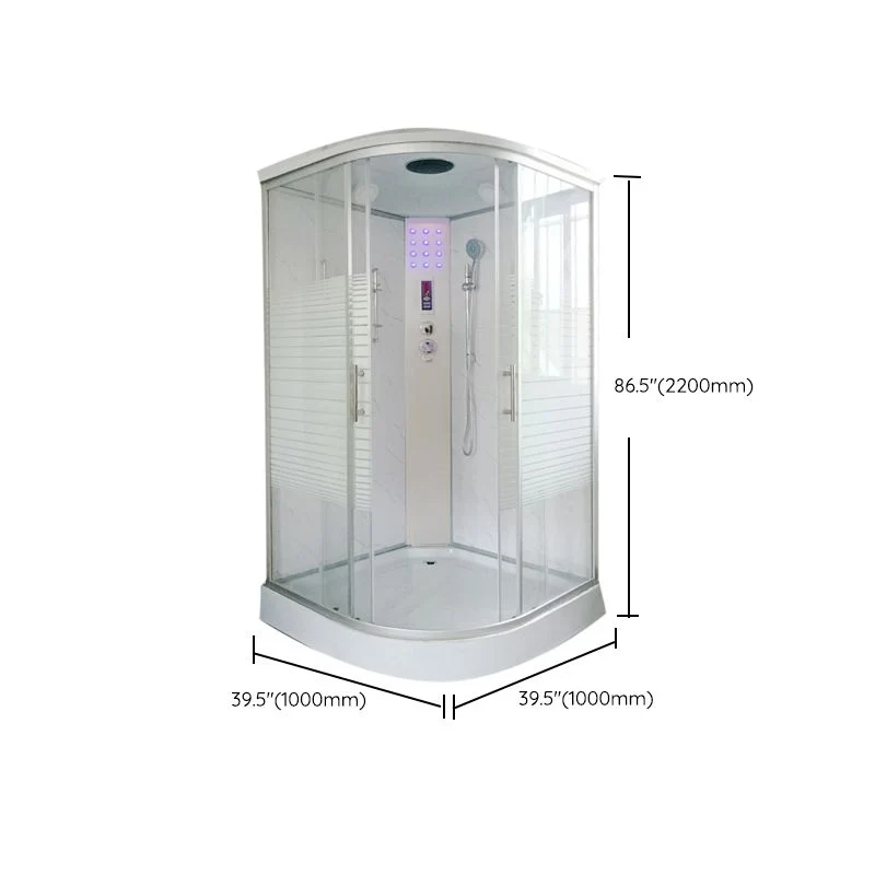 Cabina de ducha moderna con escurridor gris y cabina de ducha con puerta corrediza Clearhalo